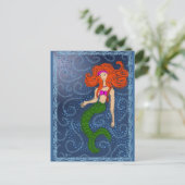 Winter Mermaiden Briefkaart (Staand voorkant)