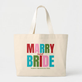 Winter Merry & Bride Squad Bachelorette Grote Tote Bag