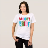 Winter Merry & Bride Squad Bachelorette Tri-Blend Shirt (Voorkant volledig)