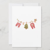 Winter Merry Christmas Santa Waterverf Baby Show Kaart (Achterkant)