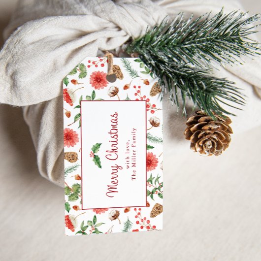 Winter Merry kerst Cadeaulabel