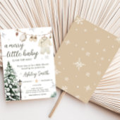 Winter Merry Little Baby Kleding Baby shower Kaart