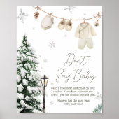 Winter Merry Little Baby Kleding Zeg geen Baby Poster (Voorkant)
