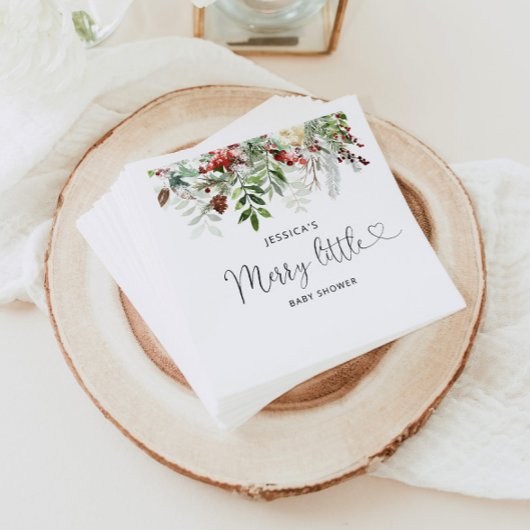 Winter Merry Little baby shower servetten