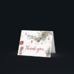 Winter Merry Little Christmas Baby shower Bedankkaart<br><div class="desc">Spreek uw dankbaarheid uit met het Baby shower van Kerstmis Bedankkaart Printable, een perfecte manier om uw oprechte bedankt te delen. Versierd met schattige baby-motieven voegt deze aanpasbare kaart een vleugje zoetheid toe aan uw waardering. Personaliseer om uw bedankt op de meest charmante en gedenkwaardige manier over te brengen! BS983...</div>