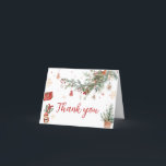 Winter Merry Little Christmas Baby shower Bedankkaart<br><div class="desc">Spreek uw dankbaarheid uit met het Baby shower van Kerstmis Bedankkaart Printable, een perfecte manier om uw oprechte bedankt te delen. Versierd met schattige baby-motieven voegt deze aanpasbare kaart een vleugje zoetheid toe aan uw waardering. Personaliseer om uw bedankt op de meest charmante en gedenkwaardige manier over te brengen! BS983...</div>