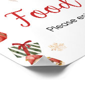 Winter Merry Little Christmas Baby shower Eten Poster (Hoek)