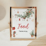 Winter Merry Little Christmas Baby shower Eten Poster<br><div class="desc">Maak uw evenement speciaal met dit kerst Baby shower met onze leuke en mooie afdrukbare Food Sign met schattige Merry Little Baby shower thema. Download,  personaliseer en creëer blijvende herinneringen met deze perfecte touch voor uw vreugdevolle feest! BS983</div>