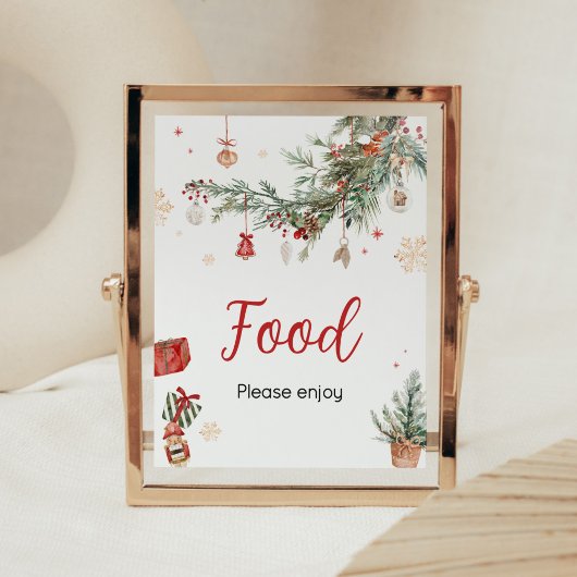 Winter Merry Little Christmas Baby shower Eten Poster