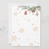 Winter Merry Little Christmas Baby shower Kaart (Achterkant)