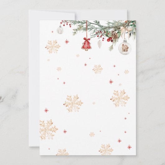 Winter Merry Little Christmas Baby shower Kaart (Achterkant)