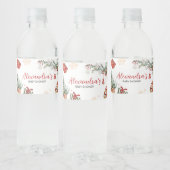 Winter Merry Little Christmas Baby shower Waterfles Etiket (Flessen)