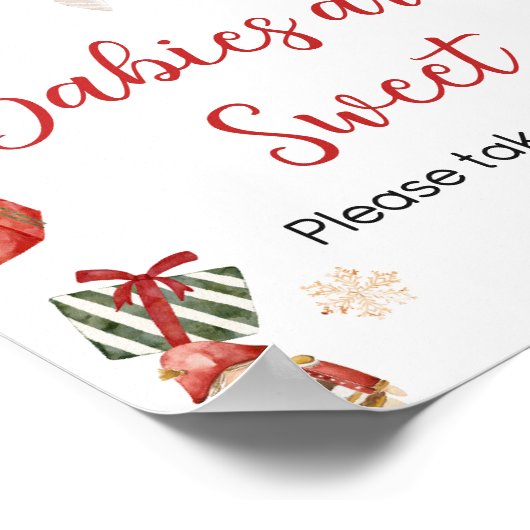 Winter Merry Little Christmas Baby's zijn zoet Poster (Hoek)