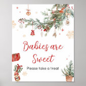 Winter Merry Little Christmas Baby's zijn zoet Poster (Voorkant)