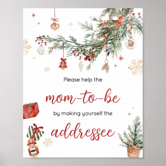 Winter Merry Little Christmas Envelope Station Poster (Voorkant)