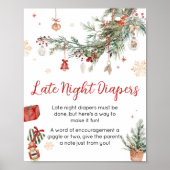Winter Merry Little Christmas Late Night Luiers Poster (Voorkant)