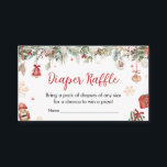 Winter Merry Little Christmas Luier Raffle Informatiekaartje<br><div class="desc">Maak uw baby shower nog aangenamer met onze Christmas Baby shower Luier Raffle Kaart Printable. Versierd met schattige baby-motieven, voegt deze aanpasbare kaart een vleugje zoetheid toe aan uw evenement. Moedig gasten aan om deel te nemen aan het plezier terwijl ze een praktisch tintje aan uw feest toevoegen. Gewoon personaliseren...</div>