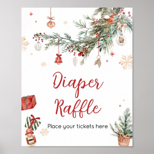 Winter Merry Little Christmas Luier Raffle Poster (Voorkant)