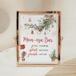 Winter Merry Little Christmas Mom Osa Bar Poster<br><div class="desc">Maak uw evenement speciaal met dit kerst Baby shower met onze leuke en mooie printbare Mom Osa Bar Sign met schattige Merry Little Baby shower thema. Download,  personaliseer en creëer blijvende herinneringen met deze perfecte touch voor uw vreugdevolle feest! BS983</div>