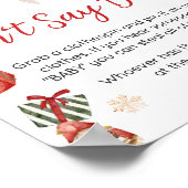 Winter Merry Little Christmas Zeg geen Baby Poster (Hoek)