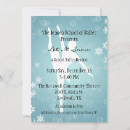 Winter Met Ballet Dance Overweging Uitnodiging