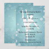 Winter Met Ballet Dance Overweging Uitnodiging (Voorkant / Achterkant)