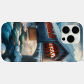 Winter, met sneeuw bedekte brug en rivier Case-Mate iPhone case (Achterkant (horizontaal))