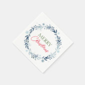 Winter met vrolijk kerstfeest servet (Hoek)