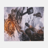 Winter Metaaldetectie Lange Mouwen Fleece Deken (Voorkant (Horizontaal))