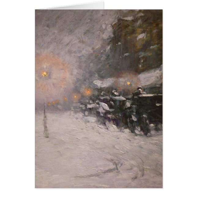 Winter, Midnight - Childe Hassam (Voorkant)
