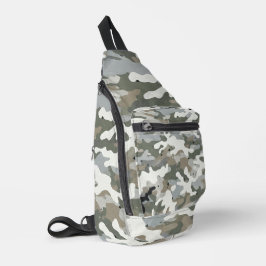 Winter Militair Camouflagepatroon Sling Bag