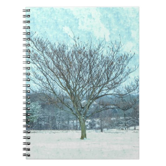 Winter Mimosa Painterly Notitieboek (Voorkant)