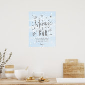 Winter Mimosa Winter Baby shower teken Poster (Keuken)