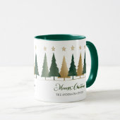 Winter Minimal Pine Tree Gepersonaliseerde Kerst Mok (Voorkant rechts)