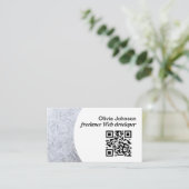 Winter Minimalist Digital Nomad Freelancer White Visitekaartje (Staand voorkant)