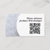 Winter Minimalist Digital Nomad Freelancer White Visitekaartje (Voorkant)