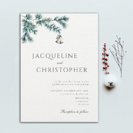 Winter minimalistische dennen elegante chique trou kaart