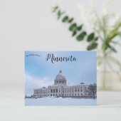 Winter Minnesota State Capitol St Paul Minnesota Briefkaart (Staand voorkant)