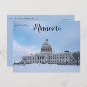 Winter Minnesota State Capitol St Paul Minnesota Briefkaart (Voorkant / Achterkant)