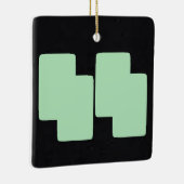 Winter Mint 5 | MERRY CHRISTMAS | m3galleryStudio Keramisch Ornament (Rechts)