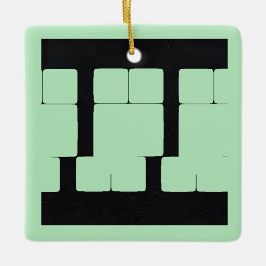 Winter Mint 7 | MERRY CHRISTMAS | m3galleryStudio Keramisch Ornament (Voorkant)
