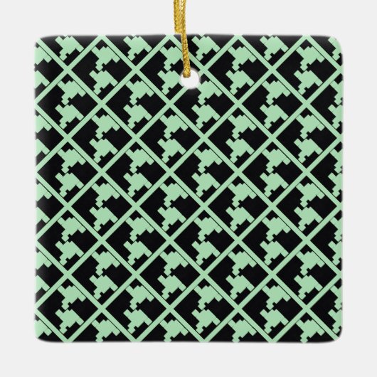 Winter Mint 8 | MERRY CHRISTMAS | m3galleryStudio Keramisch Ornament (Voorkant)