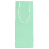 Winter Mint Solid Color Wijn Cadeautas (Achterkant)