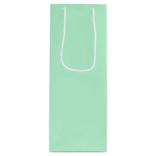 Winter Mint Solid Color Wijn Cadeautas (Voorkant)