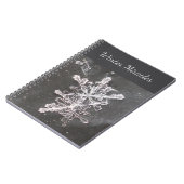 Winter Miracles Snowflake Photo Spiral Notebook Notitieboek (Linkerzijde)