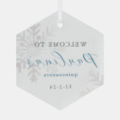 Winter Mis Quince 15e verjaardag Quinceañera Glas Ornament (Achterkant)