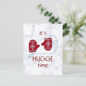  winter Mittens Hygge Time Modern Cozy Briefkaart (Staand voorkant)