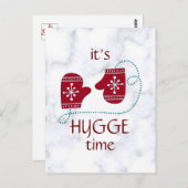 winter Mittens Hygge Time Modern Cozy Briefkaart (Voorkant / Achterkant)