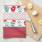 Winter Mittens Microfiber Kitchen Towel Theedoek (Quarter Fold)