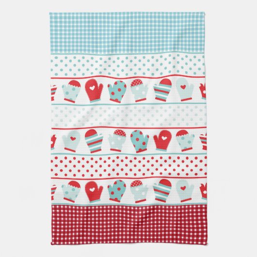 Winter Mittens Microfiber Kitchen Towel Theedoek (Verticaal)